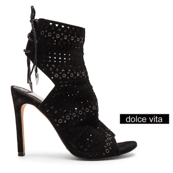 RELISTED SIZES STILL AVAILABLE Dolce Vita | Perforated Ankle Wrap Tassel Heel - Picture 3 of 8